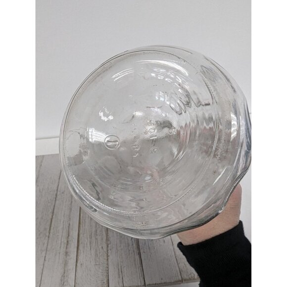 Owen Illinois Glass Pitcher Thumbprint Pattern 10" Tall Vintage - Picture 4 of 4